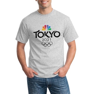 เสื้อคู่รัก - HLZJ Mens Tokyo Olympics 2021 เสื้อยืดแขนสั้นฤดูร้อนเสื้อยืดลําลองเสื้อยืดพื้นฐานระบา