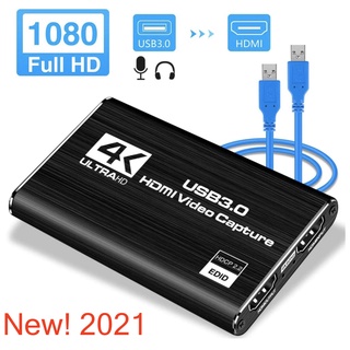 4K Video Capture Card รองรับ USB 3.0 USB2.0 HDMI Grabber Recorder สำหรับ PS4เกม DVD กล้องวิดีโอบันทึกกล้องที่ถ่ายทอดสด