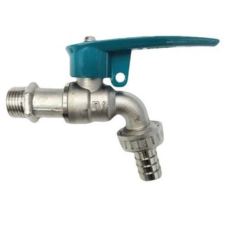 Water faucet SANWA 1/2" LOCKABLE TAP Water valve Water supply system ก๊อกน้ำสนาม ก๊อกบอลสนาม กุญแจ SANWA# 1/2 นิ้ว สีฟ้า