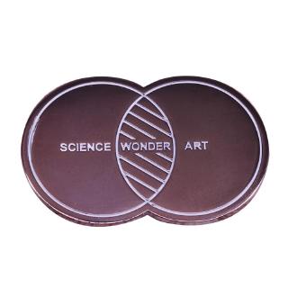 Science wonder art enamel pin white minimalist lines button badges nerdy aesthetics collection