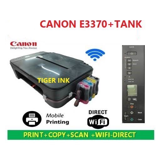 CANON PIXMA E3370 PRINT+COPY+SCAN+WIFI-DIRECT+TANK ***