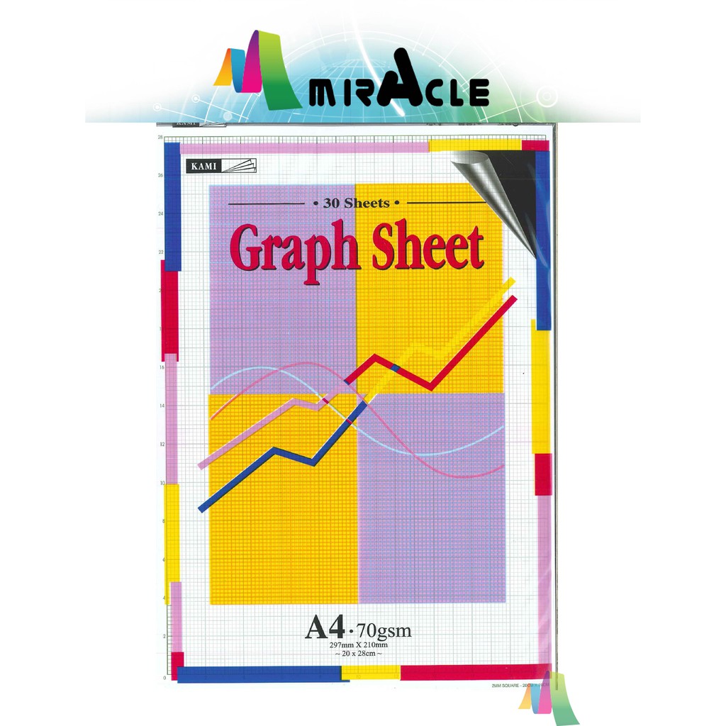 GRAPH PAPER A4 70G 30 แผ่น (GRAPH + SINGLE LINE) KERTAS GRAF