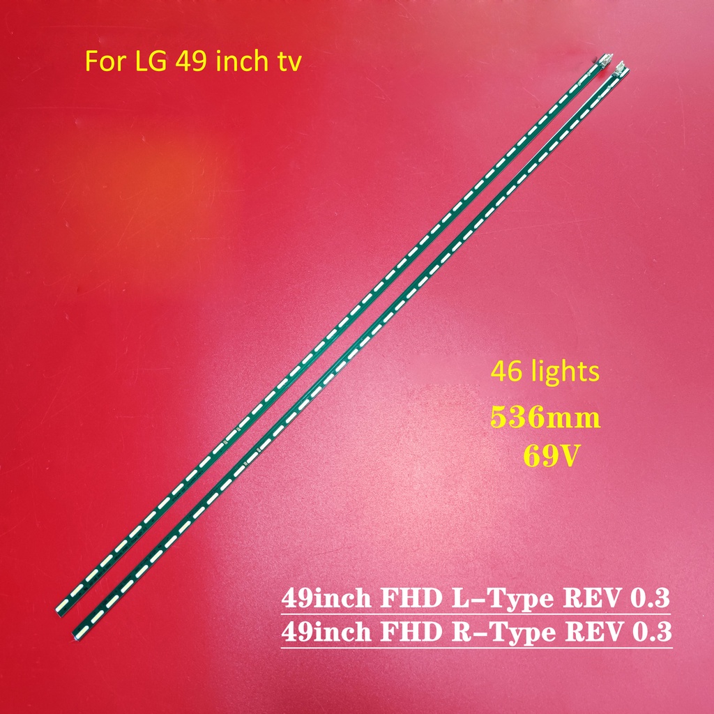 Strip 2 ชิ้น/เซ็ต led backlight สําหรับ LG 49LF5420-CB 49LF5900-CA bar 0191A 0192A หน้าจอ NC490EUN-A