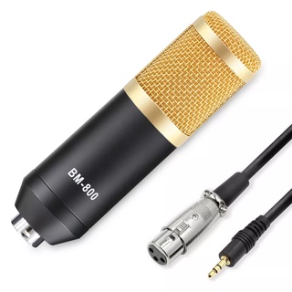 CONDENSER MICROPHONE BM800 ไมโครโฟน คอนเดนเซอร์ BM800 พร้อมขาตั้งไมคและฟิลเตอร์กรองเสียง / ไมค์+ขาตั้ง+ฟิลเตอร์เสียงดี