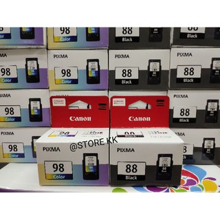 ตลับหมึกอิงค์เจ็ท 88 (ดำ)​, 98(สี) (ของแท้ศูนย์) บรรจุกล่อง Canon E500, E510, E600, E610​