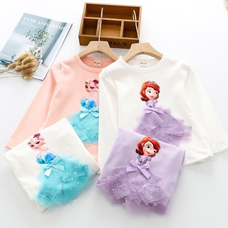 เสื้อยืดแขนยาวพิมพ์ลายการ์ตูน 3 D สำหรับเด็ก
