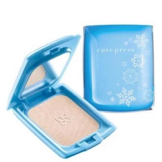 ( ตลับมีกระจก / สีฟ้า ) Cute press ivory snow powder แป้งตลับ คิวเพรส สีฟ้า อีเวอรี่ สโนว์ ตลับจริง 1 ตลับ cutepress