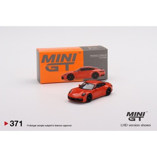 Mini GT No. 371 Porsche 911 (992) Carrera 4S Lava Orange