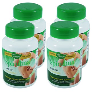 The Nature Spirulina 1,000 mg.สาหร่ายสไปรูลิน่า (30แคปซูล) 4 กระปุก