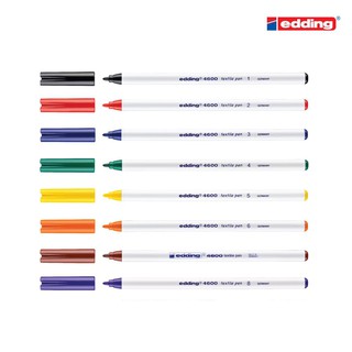ปากกาเขียนผ้า edding 46000 Textile Pen หลากสี ใช้ง่ายแห้งเร็ว