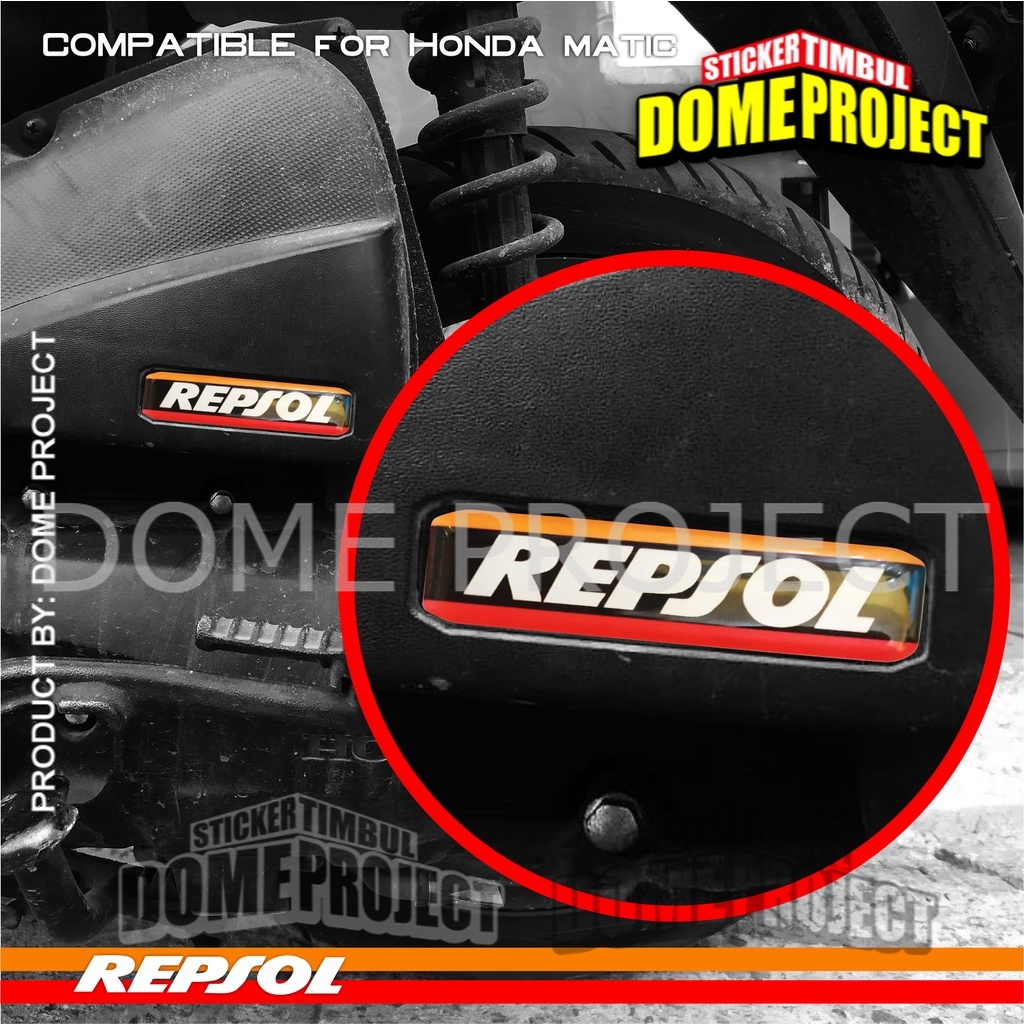HONDA MOTORCYCLE STICKER นูน EMBLEM ESP 3D โลโก้ REPSOL กล่องกรอง VARIO BEAT SCOOPY PCX COOL AESTTHETIC อุปกรณ์เสริม