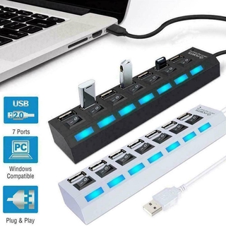 Usb 3 . 0 Hub อะแดปเตอร์ชาร์จสวิตช์แยก Power Ac อะแดปเตอร์ 7 พอร์ต Pc แล็ปท็อปเดสก์ท็อป