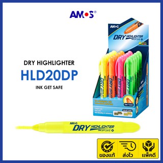ปากกาเน้นข้อความ Amos Dry Highlighter (สีเหลือง)