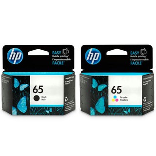 HP 65 ตลับหมึกเเท้ ใช้กับเครื่องปริ้นรุ่น HP DESKJET 2620,2621,2622,2623,3720,3721 HP ENVY 5020