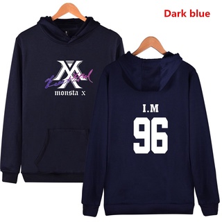 เสื้อกันหนาวมีฮู้ด ผ้าฝ้าย ลาย MONSTA X KPOP I.M เข้ากับทุกการแต่งกาย สําหรับผู้ชาย JZ