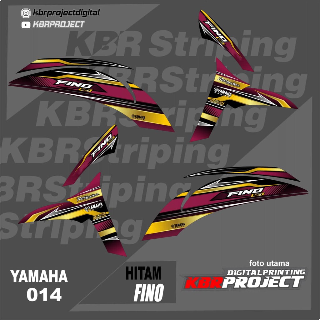 สติ๊กเกอร์ติดรถมอเตอร์ไซค์ - Fino striping - มอเตอร์ไซค์yamaha - มอเตอร์ไซค์ - Fino - สติ๊กเกอร์วาริ
