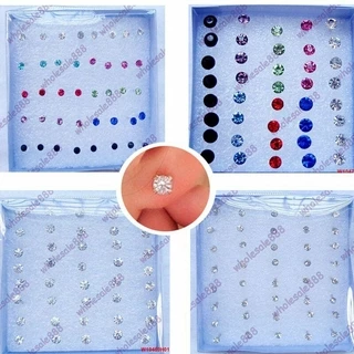 เครื่องประดับต่างหูคริสตัลแฟชั่นสตรี 20 คู่ / ชุด