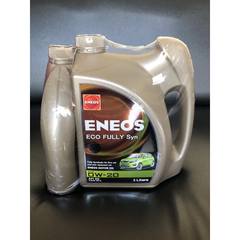 น้ำมันเครื่อง น้ำมันหล่อลื่น Eneos เอเนออส 0w20 0w-20 ขนาด 3ลิตร+1ลิตร สังเคราะห์แท้ 100% Fully Synthetic for Eco car