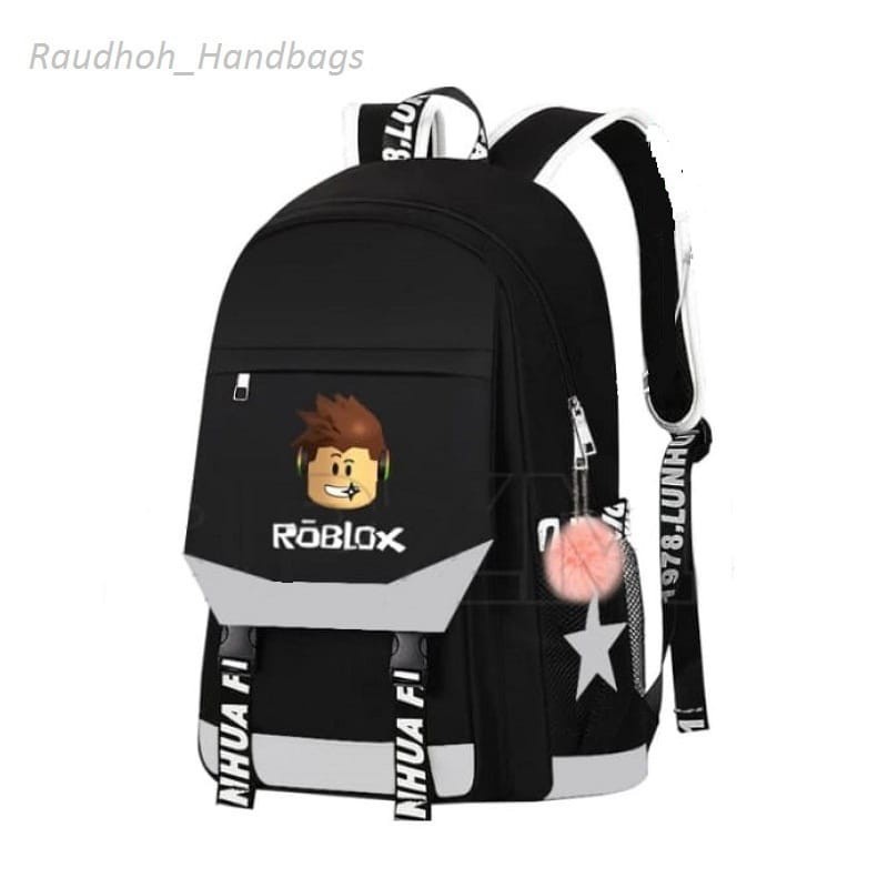 Crk Roblox Character Boys Backpacks School Bags for PG PAUD โรงเรียนอนุบาลเด็กประถมกระเป๋าเป้สะพายหล