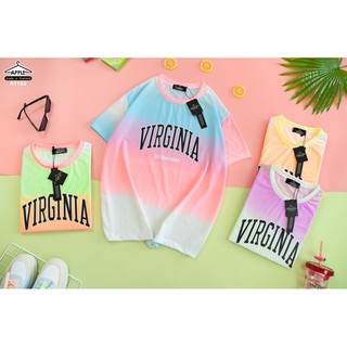 เสื้อยืด เสื้อสงกรานต์ เสื้อหลายสี ลายVIRGINIA สวยมากๆ