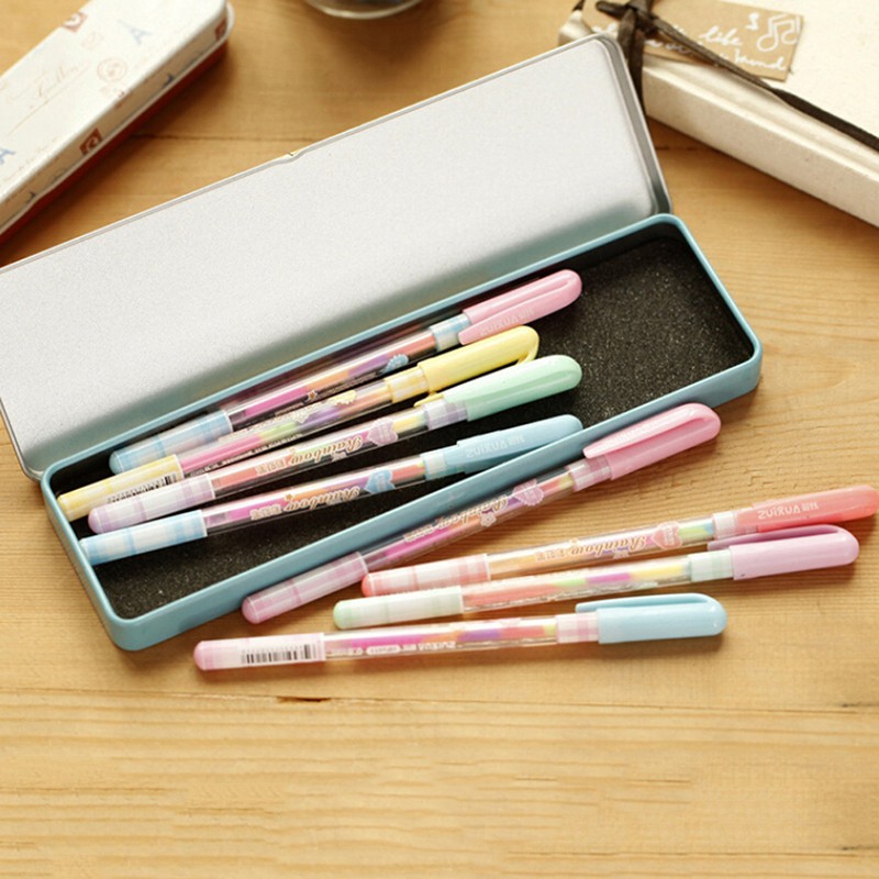 【Purpleredto】2pc Cute HighPen Marker Stationary Point Pen Ballpen 6 ...