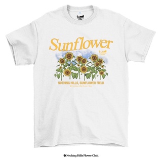 เสื้อยืดลาย SUNFLOWER (ทานตะวัน) Classic Cotton Unisex by 【Nothing Hills】 ใหม่