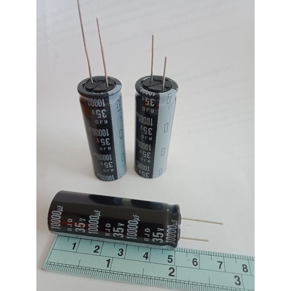 10000UF 35V คาปาซิเตอร์ELNAสีดำ ทนร้อน105C(แพ็ค3ตัว)18x50mmแท้ใหม่แกะกล่อง#ตัวเก็บประจุ#C 10000UF 35