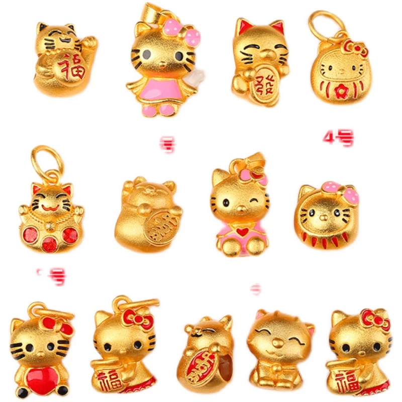 เครื่องประดับ จี้ลูกปัด รูปแมวนําโชค พร้อมจี้หยดน้ํามัน diy thumbnail 4
