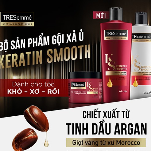 Tresemme KERATIN SMOOTH Conditioner Shampoo ( ผิวแดง ) 600g