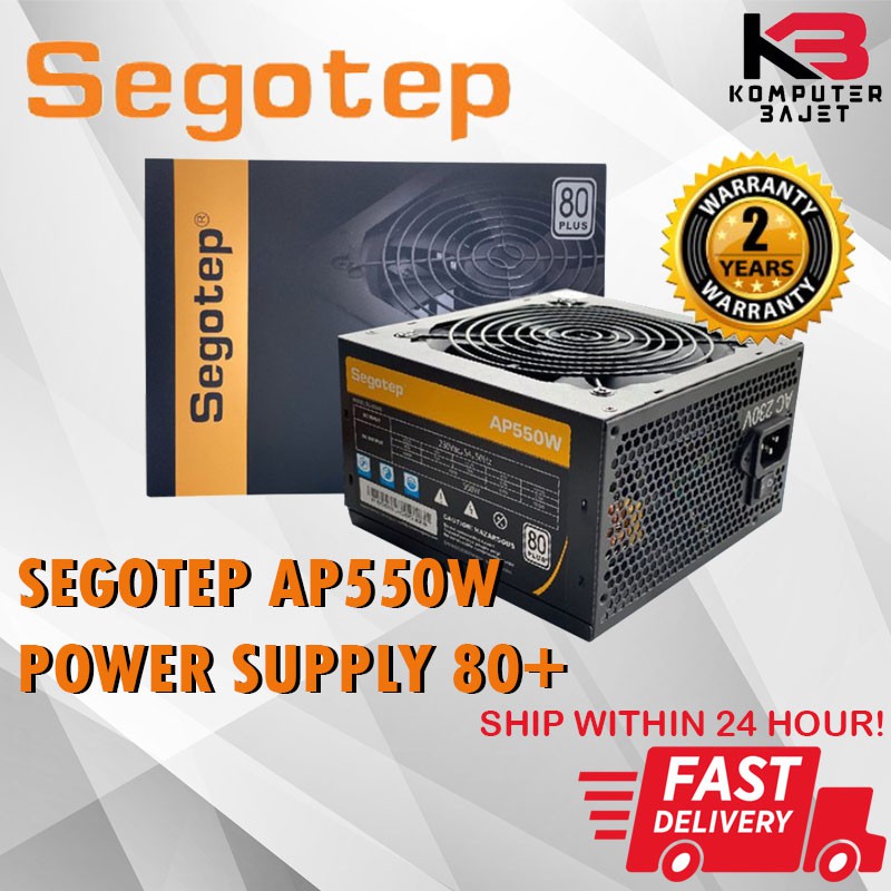 Segotep AP550W แหล่งจ่ายไฟสําหรับเล่นเกม 550W 80+ Plus PSU สําหรับเดสก์ท็อปพีซี