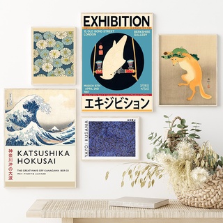 โปสเตอร์ผ้าใบ พิมพ์ลาย Katsushika Hokusai สไตล์ญี่ปุ่น สําหรับตกแต่งผนัง ห้องนั่งเล่น