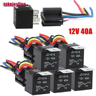 [takejoyfine] รีเลย์รถยนต์ กันน้ํา 12V 5Pin 40A 12V 5Pin พร้อมรีเลย์