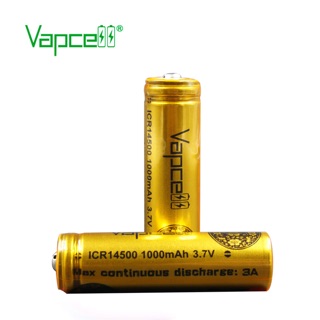 Vapcell ICR14500 1000mah 2A  ถ่านชาร์จ14500 3.7V