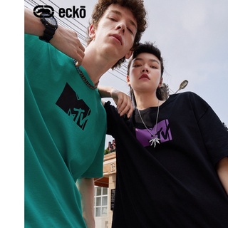 [MTV Series] เสื้อยืดลําลอง แขนสั้น พิมพ์ลายโลโก้ตัวอักษร ecko rhino แฟชั่นฤดูร้อน สําหรับคู่รักS-5XL