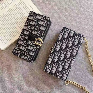 OPPO A15 A12 A53 A52 A31 A5 A9 2020 RENO5 4F 3 2F A5S A3S A83 F11 F9 F7 F5 F3 A37 A59 A57 A1K Fashion Metal Chain Diagonal Universal Card Case Phone Case