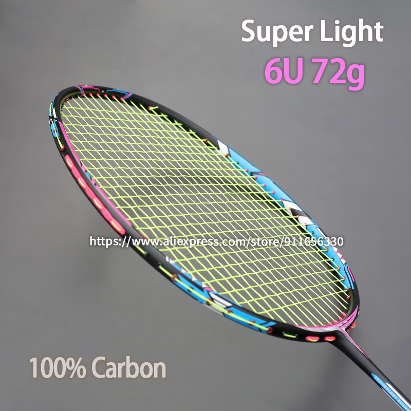 ไม้แบดมินตันHigh Tnsion 30LBS G4 100 Full Carbon Fiber Badminton