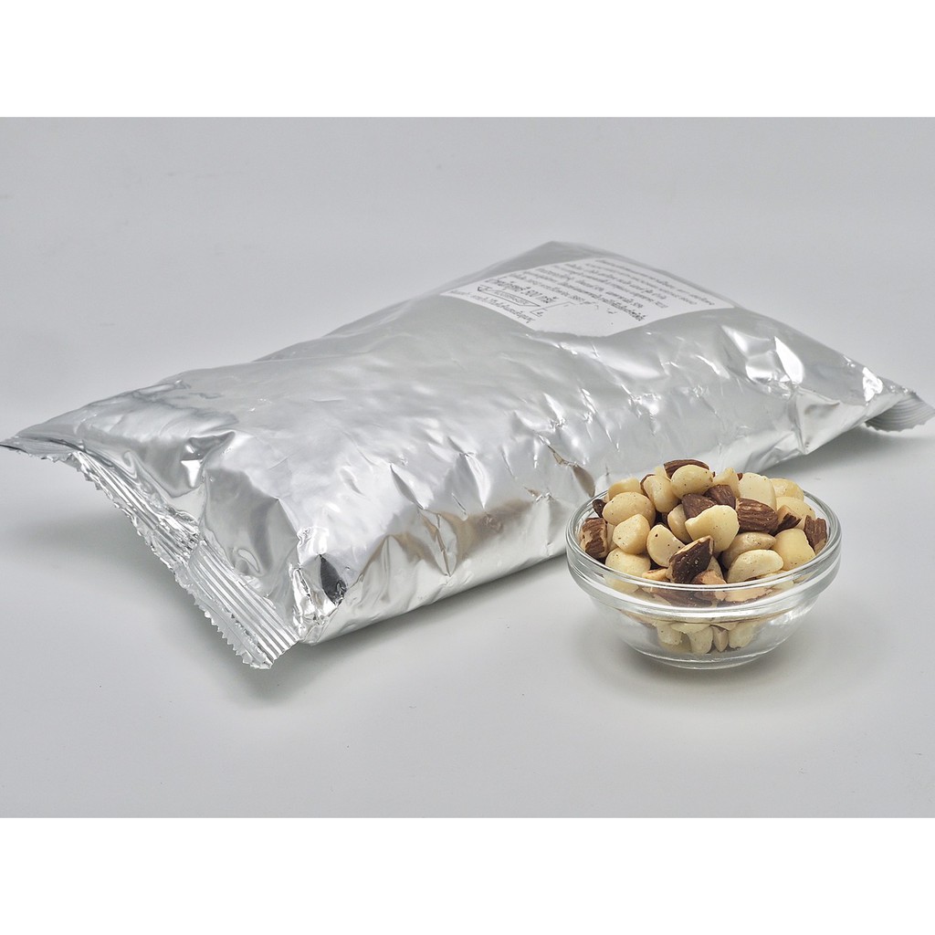 อัลมอนด์ แมคคาเดเมีย ถั่วอบ 500 กรัม  ALMOND MACADAMIA MIXED NUTS 500 G