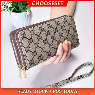 New GD Womens Leather Long Wallet  XV Printed Mobile Phone Long Purse Coin Wallet