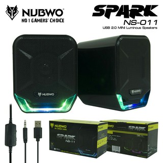 NUBWO NS-11 SAAG D-72 / Gadonx SG-119 ลำโพง เสียงดี มีไฟ คอมพิวเตอร์ ยูเอสบี USB Speaker  (สีดำมีไฟ)