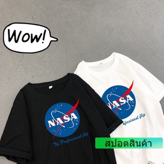 ผ้าคอตตอน 100% ⚡️NASA ลายนาซ่าฮิปฮอปแห้งเร็วเสื้อยืดผ้าฝ้ายคาปัสผู้ชายและผู้หญิงเสื้อยืดสตรีทนักเรียนคู่รักแขนสั้นขนาดบว