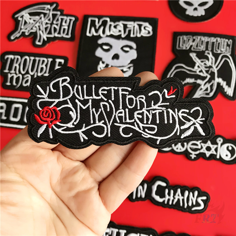 แผ่นแพทช์ Rock Band :  Nu - Metal / Thrash / Punk Pop - Series 03 สีดำและสีขาว สําหรับเย็บปักตกแต่งเสื้อผ้า 1 ชิ้น - รูปที่ 5