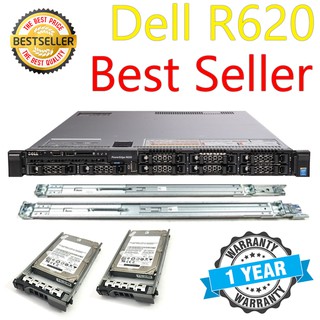 (ส่งฟรี รับประกัน 1 ปี ออก vat ได้) Server Dell R620 CPU E5-2620V2*2 HDD SAS 600GB*4 RAM 64GB RAID H710 PSU Dual Power*2