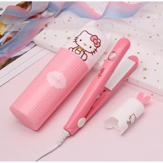 Hello Kitty ที่หนีบผม ม้วนผม พร้อมกระบอกเก็บ Size : 17 cm