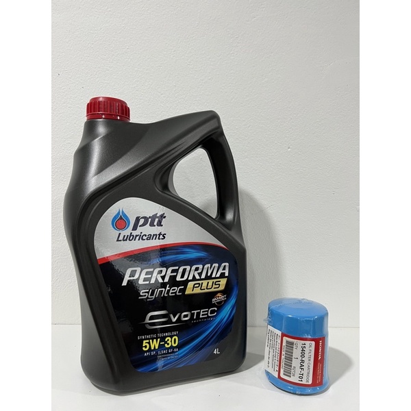 PTT PERFORMA SYNTEC PLUS 5W-30 +กรองHondaแท้สำหรับทุกรุ่น
