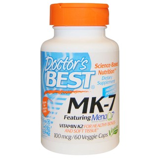 Doctors Best, MK-7, Featuring MenaQ7 Natural Vitamin K2, 100 mcg