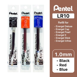 Pentel ไส้ปากกาหมึกเจล เพนเทล Energel 1.0mm - หมึกสีดำ, แดง, น้ำเงิน
