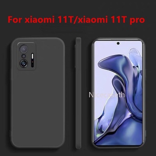 Soft Silicone Case for Xiaomi 11T Pro Mi 11 Lite 5G NE 10T Pro Phone Case เคส Straight Edge Skin Touch Matte Phone Cover เคสโทรศัพท