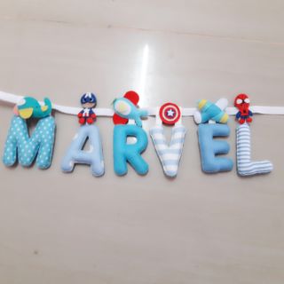 ป้ายชื่อสีฟ้า ตกแต่งเครื่องบิน marvel