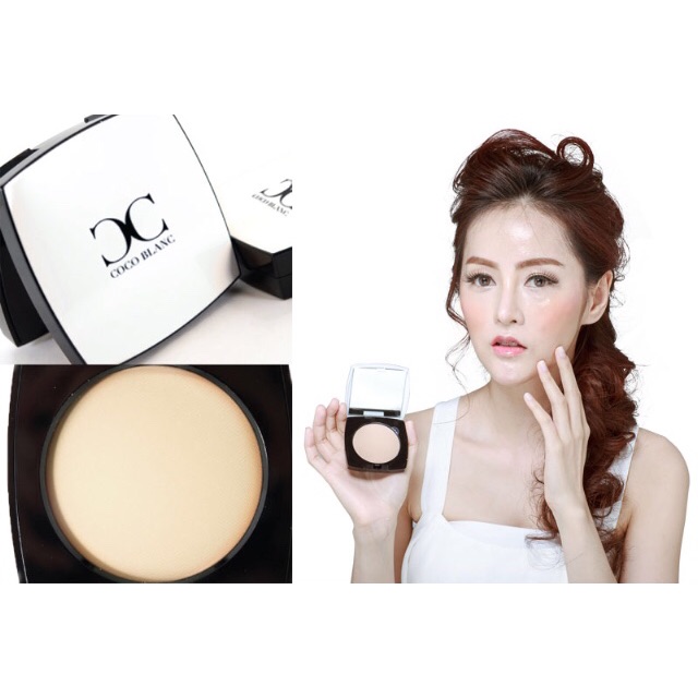 ❣️แป้งหน้าฉ่ำ หน้าเงา  COCO BLANC Aura CC Pressed Powder 13.5 g/ พร้อมส่ง