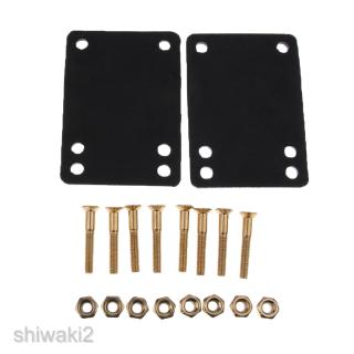 2pcs Longboard Skateboard Risers Shock Pads Truck Mounting Hardware Tools